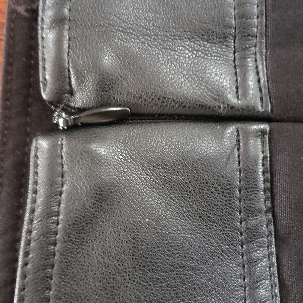 CALVIN KLEIN Black Pencil Skirt with Faux Leather Belt SIZE 14 - Picture 10 of 12
